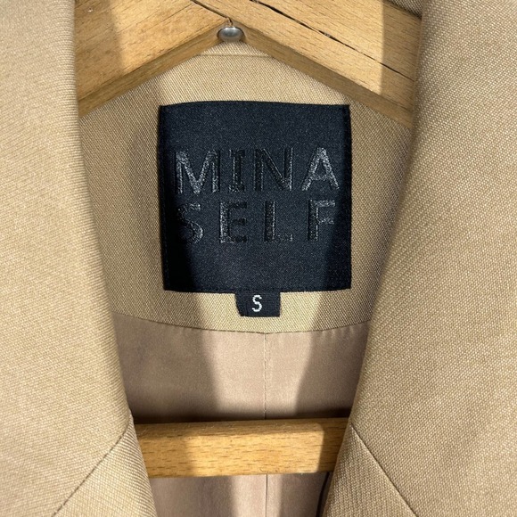 NEW Mina Self Camel Button Front Vest Small - Picture 5 of 6